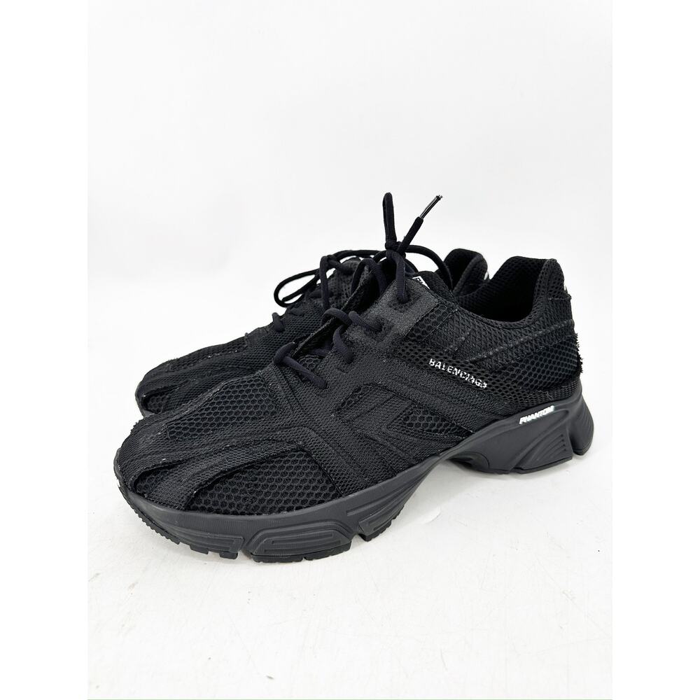 Balenciaga Phantom Black Mesh Lace Up Low Top Sneakers Size 46 - Picture 2 of 11
